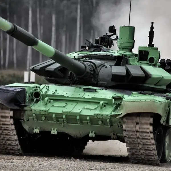 T-72B3M tanks engaged in motorized infantry drills of Southern district