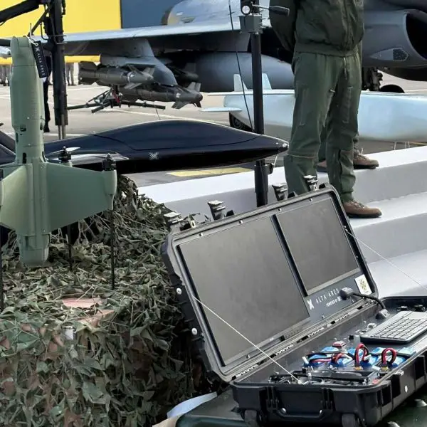 In a saturation scenario, slower Shahed drones can be assigned to X-Wing drones (in the foreground), while faster or maneuvering targets are engaged by Black Bird units, optimizing cost per interception across the engagement spectrum. (Picture source: Alta Ares)