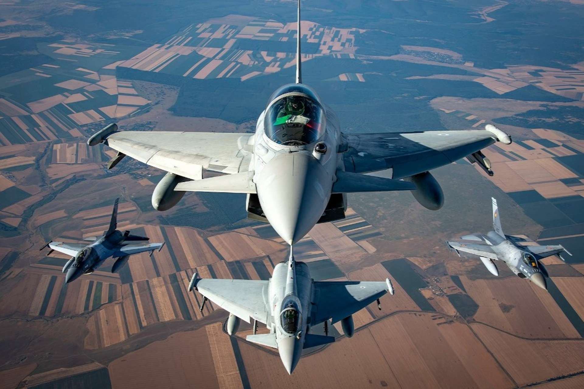 Romania launched allied F-16 and Eurofighter jets after detecting two drones crossing into its airspace near the Ukrainian border, highlighting growing pressure on NATO’s eastern defenses  (Picture Source: NATO)