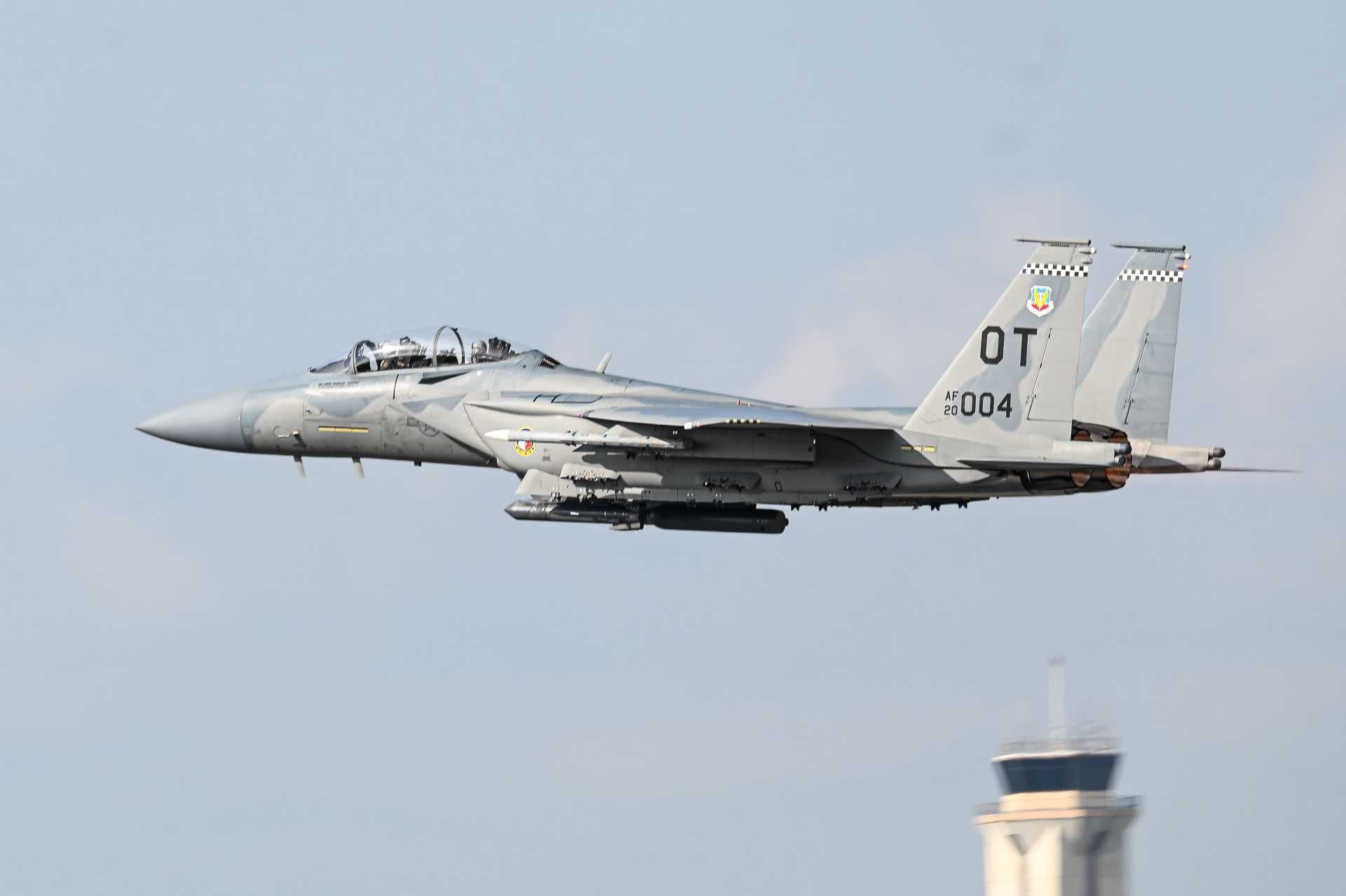 An F-15EX Eagle II fighter assigned to the U.S. Air Force. Under the Trump administration's proposed FY2027 defense budget, the U.S. Air Force plans to expand its F-15EX acquisition objective to 267 aircraft, significantly increasing its capacity to deploy heavily armed fighters capable of carrying large numbers of long-range air-to-air and stand-off missiles. (Picture source: U.S. DoD)