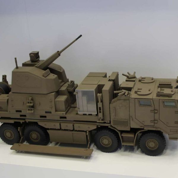 France’s KNDS revealed its AI-assisted RAPIDFire Land mobile air defense system at DIMDEX 2026, highlighting a ready short-range solution designed to counter drones and loitering munitions in the Gulf region (Picture Source: Army Recognition Group)