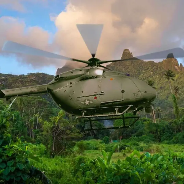 U.S. Marines will test Airbus’ MQ-72C Lakota Connector in the Pacific in 2027, evaluating how the optionally piloted logistics helicopter can deliver ammunition, ordnance, and critical supplies to dispersed forces operating inside contested island chains (Picture source: Airbus).