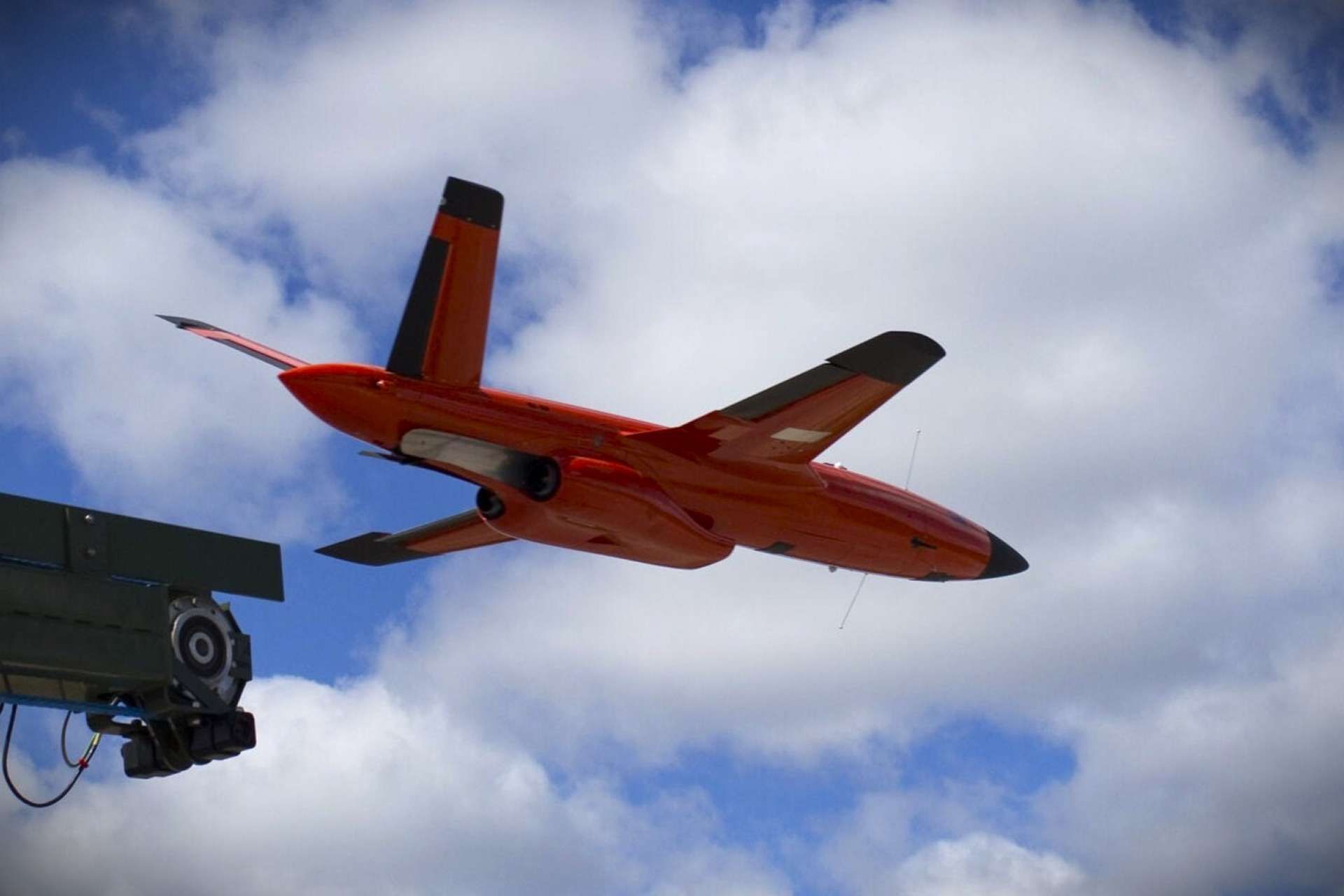 Kratos Defense & Security Solutions and the U.S. Army have flight-tested a J85-powered MQM-178 Firejet Mk1, boosting speed, range and climb while keeping the tactical jet drone in a sub-$500,000 class aimed at scalable, attritable operations (Picture Source: Kratos)