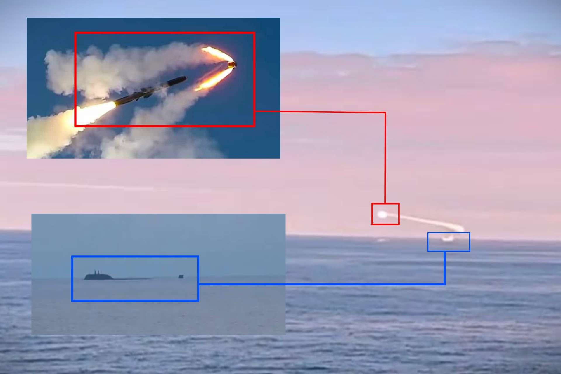 Russia's newest Project 885M Yasen-M submarine, Arkhangelsk, demonstrated its Arctic maritime strike capability by launching an Oniks supersonic anti-ship missile from a submerged position in the Barents Sea and successfully hitting a target more than 200 kilometers away (Picture Source: TASS / Edited by Army Recognition Group)