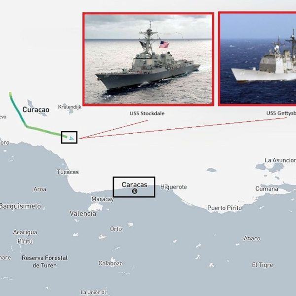 A Tomahawk‑armed U.S. Navy destroyer, USS Stockdale, and the guided‑missile cruiser USS Gettysburg are operating close to Venezuela’s coast, conducting maritime security and surveillance to deter threats and monitor regional activity (Picture Source: U.S. Navy)