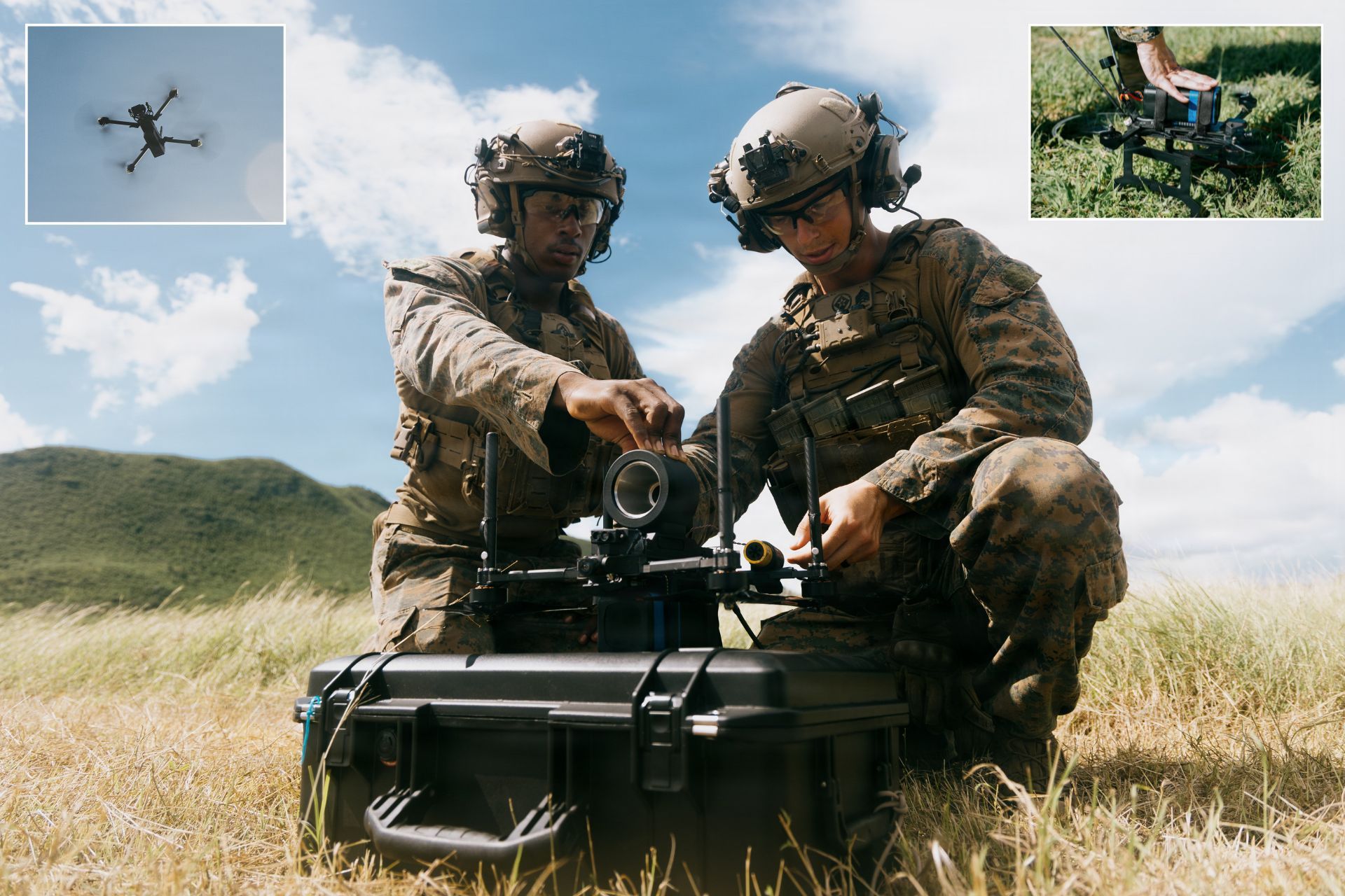 U.S. Marine Corps forces employed the Neros Archer first-person view attack drone alongside the Skydio X2D small unmanned aircraft system during the attack drone training in Puerto Rico.