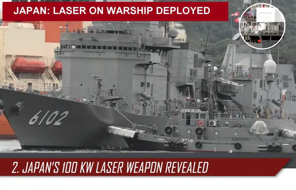 Japan’s JS Asuka experimental destroyer outfitted with a 100kW-class laser weapon system during integration trials, marking the nation’s first operational step into directed energy naval defense.