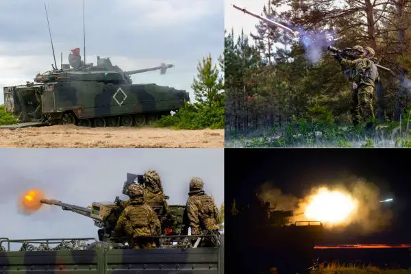 Estonia used CV9035 infantry fighting vehicles alongside Mistral and Piorun missile systems, ZU-23-2 guns, and Browning machine guns in a live-fire exercise designed to strengthen layered air defense and counter-drone operations based on battlefield lessons from Ukraine (Estonian MoD / Edited By Army Recognition Group)