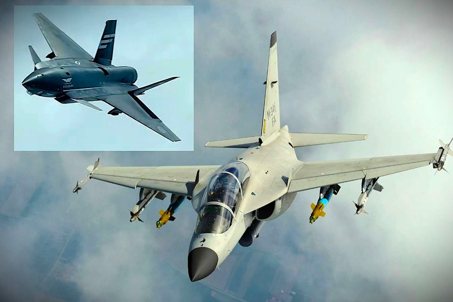 Leonardo plans to demonstrate in 2026 that an M-346 light attack jet can control two Baykar KIZILELMA combat drones, signaling a near-term, lower-cost path to fielding collaborative combat airpower for NATO and export users (Picture Source: Leonardo / Baykar)
