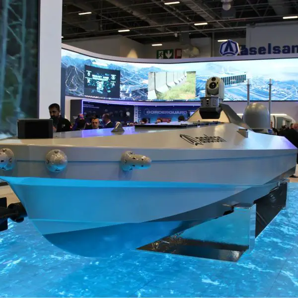 ASELSAN’s TUFAN unmanned surface vehicle displayed during SAHA 2026 in Istanbul on 5 May 2026 (Picture source: Army Recognition)