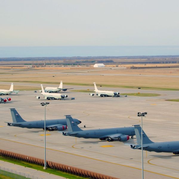 Grand Forks Air Force Base, North Dakota, the site of the deployment of AeroVironment’s “Golden Dome for America” architecture in partnership with GrandSKY