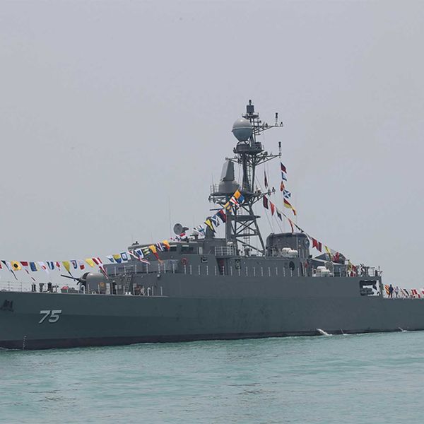 IRIS Dena, pennant number 75, belonged to the Iranian Navy’s Southern Fleet and was built at Iranian Navy factories in Bandar Abbas, laid down in 2012, launched in 2015, and commissioned into service in 2021. (Picture source: Iranian MoD)