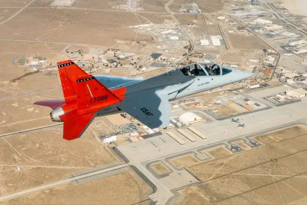 The U.S. Air Force has inducted its first T-7A Red Hawk into service, marking the start of a digitally driven overhaul of pilot training aimed at preparing aircrews for future high-end air combat (Picture Source: Edwards Air Force Base)