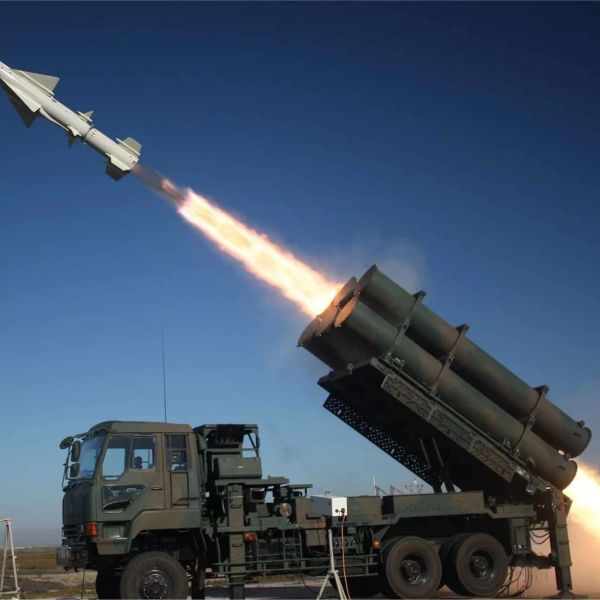 A Japan Ground Self-Defense Force Type 88 surface-to-ship missile launcher equipped with six launch canisters and designed for coastal anti-ship operations. (Picture source: Japan MoD)