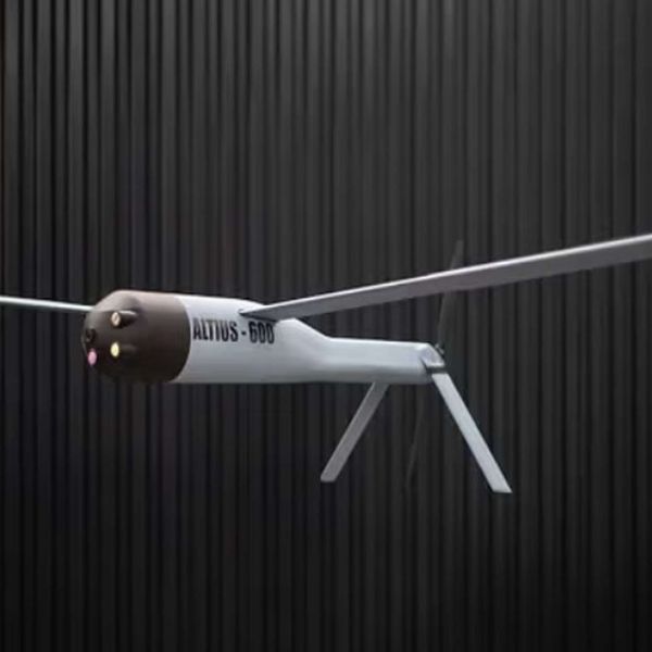 The ALTIUS-600M loitering munition offers multi-hour endurance, hundreds of kilometers of range, and a modular 3-kilogram warhead, allowing MQ-9 Reapers to launch precision strikes deep inside contested airspace while keeping the mothership safely outside enemy air defenses (Picture source: Anduril).