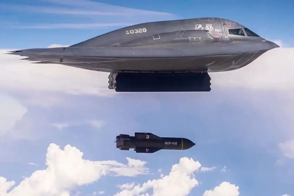The U.S. Air Force has awarded Boeing a $61.55 million contract to replenish GBU-57 Massive Ordnance Penetrator bunker-buster bombs, restoring America’s unique ability to destroy deeply buried and hardened targets from B-2 stealth bombers and reinforcing conventional strategic deterrence after recent operational use (Picture source: U.S. Air Force).
