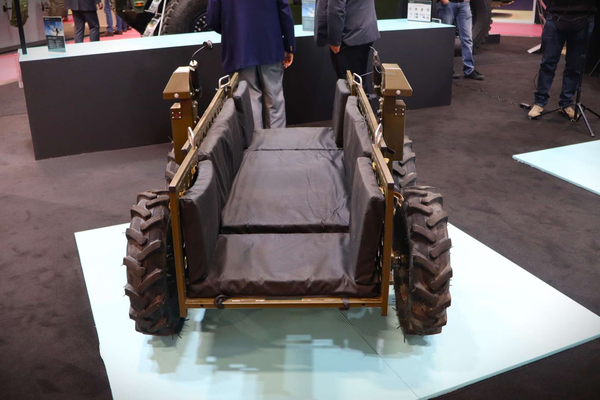 At Milipol 2025 in Paris, Canada’s INKAS Aerospace & Defense showcased its combat-proven HEEMAR unmanned ground vehicle, highlighting its role in high-risk frontline logistics and support missions (Picture Source: Army Recognition Group)