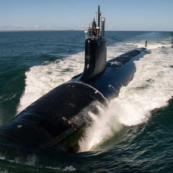 U.S. Navy USS Massachusetts (SSN 798), a Virginia-class Block IV nuclear-powered attack submarine, pictured ahead of its March 28, 2026, commissioning in Boston, where it will formally enter active U.S. Navy service and expand the fleet’s operational undersea warfare capability.