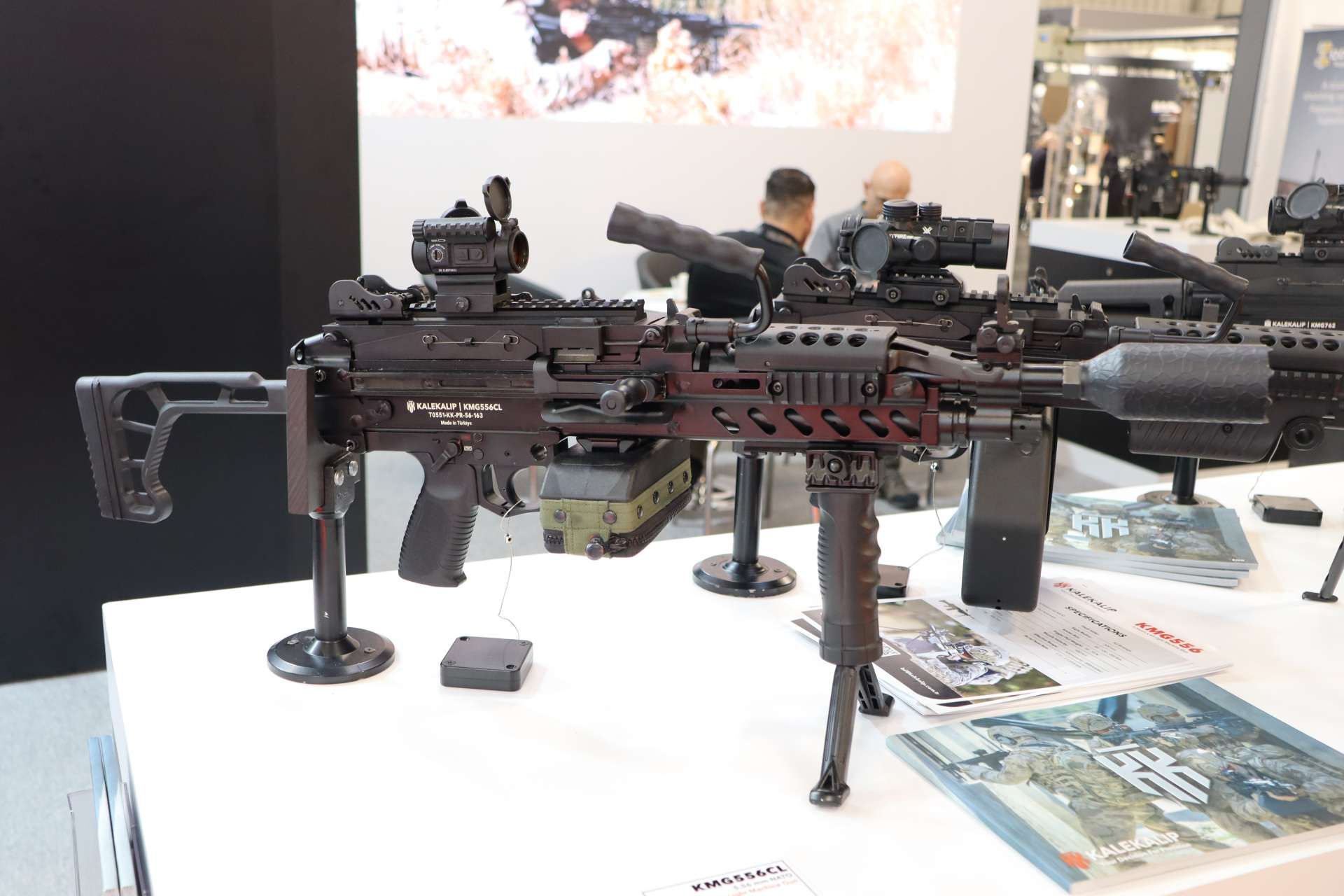 Kalekalıp introduced the KMG556CL at Enforce Tac 2026 in Germany, marking Türkiye’s first NATO-qualified ultra-light 5.56x45mm belt-fed machine gun designed for mobile infantry operations (Picture Source: Army Recognition Group)