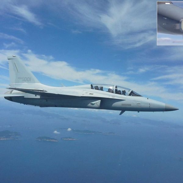 The integration of the PhantomStrike radar, a compact, fully air-cooled AESA system, gives the FA-50 a long-range, multi-target detection, a better jamming resistance, and a true beyond-visual-range engagement capability. (Picture source: South Korean Air Force)