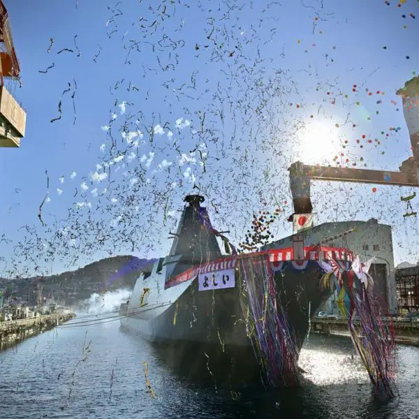 This is the first time the name Yoshii has been used for a vessel of the Maritime Self-Defense Force or the former Imperial Japanese Navy, and it is also the first Mogami-class ship named after a river from the Chugoku region. (Picture source: Shinjiro Koizumi)