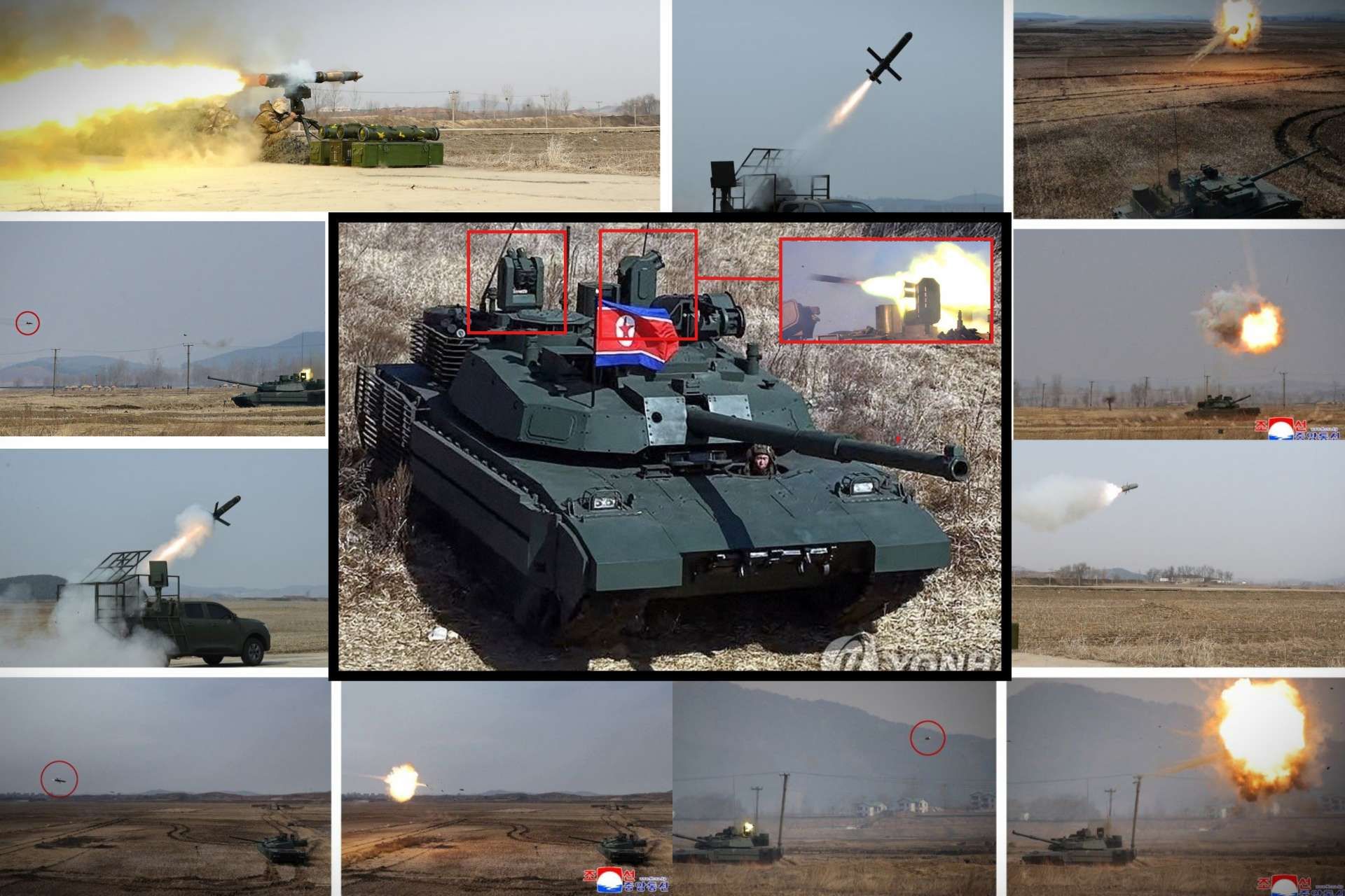 North Korea showcased a new main battle tank active protection system that it claims can intercept missiles, drones, and multi-directional anti-armor threats, signaling a push to improve battlefield survivability (Picture Source: North Korea’s official state news agency)
