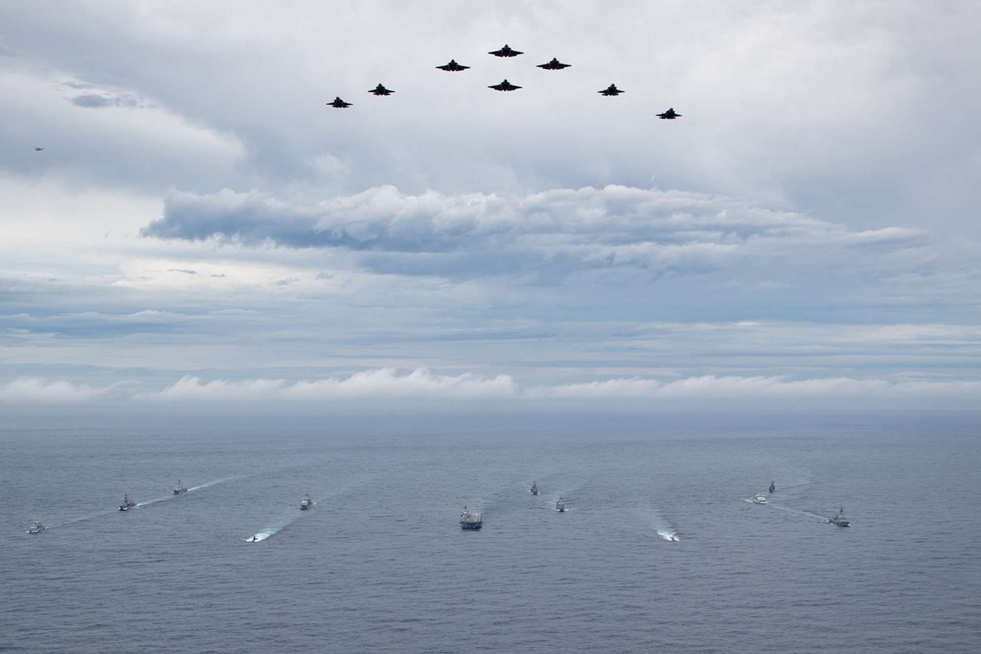 ANNUALEX 2025 featured advanced defense assets including the F-35B Lightning II stealth fighters, Arleigh Burke and Ticonderoga-class warships, P-8A Poseidon patrol aircraft, and the Izumo-class destroyer JS Kaga, all integrated to enhance allied air, surface, and undersea warfare capabilities (Picture Source: U.S. Navy)