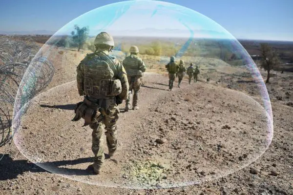 Project CRENIC personnel test the UK Ministry of Defence’s future troop-protection jammer. The £45 million programme is designed to protect soldiers, vehicles and military bases from radio-controlled IEDs and emerging radio-frequency threats (Picture source: UK MoD).