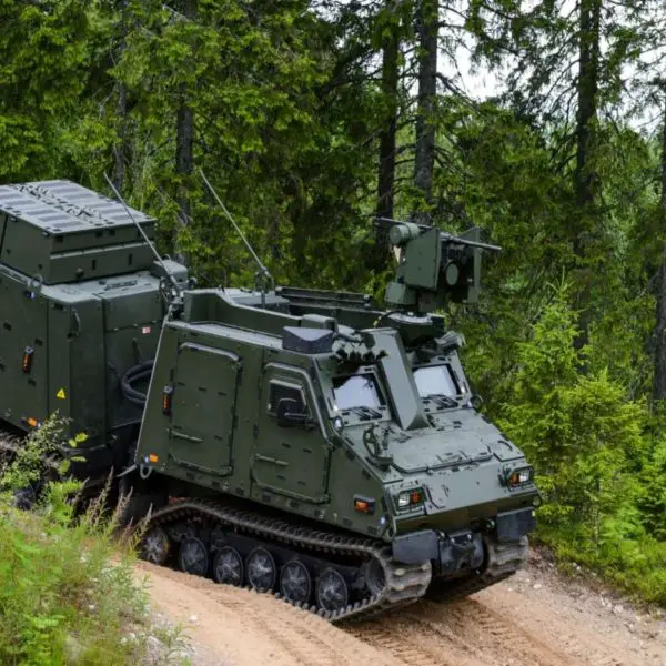 The BvS10 Sindhu is an articulated, amphibious all-terrain armored carrier that uses low-pressure tracks and a high-altitude diesel engine to move troops and mission payloads across deep snow, glaciers, soft sand, and flooded marshes up to 18,000 feet (Picture source: BAE Systems).