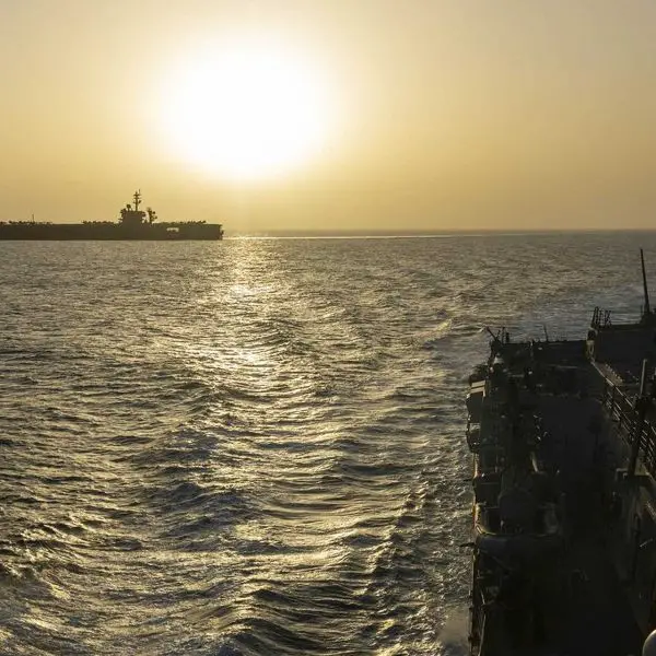 USS Abraham Lincoln (CVN 72) transits the Arabian Sea as part of a large-scale U.S. Central Command maritime operation enforcing a blockade on Iranian ports and coastline, April 2026.