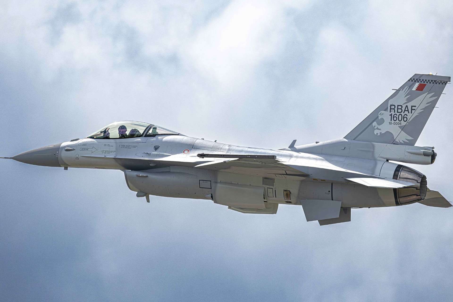 Bahrain’s F-16 Block 70 scored the type’s first air-to-air kills by shooting down two Iranian drones, marking a key combat milestone for the advanced fighter’s counter-UAS and air-defense role (Picture source: Lockheed Martin).