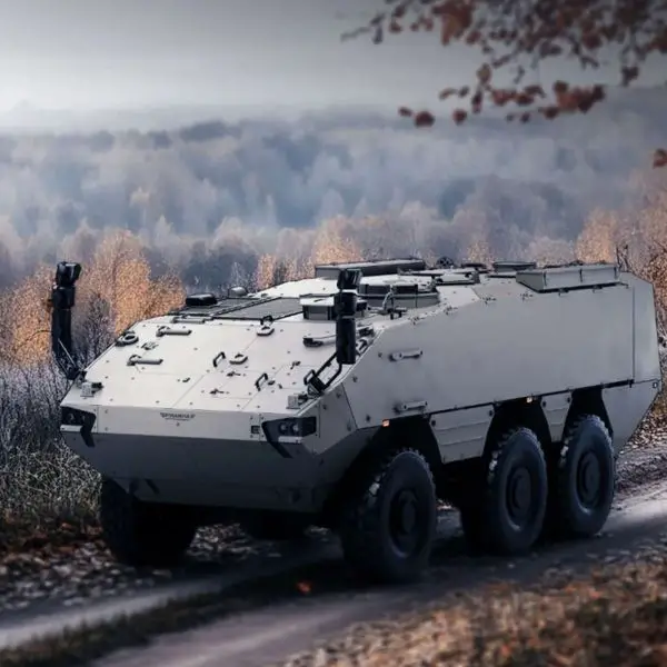 Luchs 2 Piranha 6x6 is an amphibious scout with modular protection, stabilized 25 mm cannon, mast-mounted EO sensors, low signature, and D-LBO networked targeting (Picture source: GDELS).