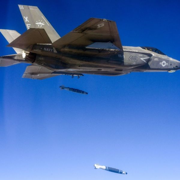 U.S. Air Force F-35C releases GBU-54 Laser Joint Direct Attack Munition, a GPS and laser guided bomb enabling precision strikes against moving targets, during test mission on January 30 2024 (Picture source: U.S Air Force)