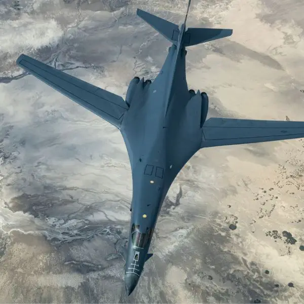 The B-1B heavy conventional bomber provides a combination of payload, speed, and flexibility suited to a contested littoral theater (Picture source: US DoD)