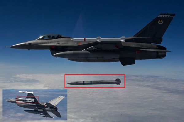 A U.S. Air Force F-16 conducted a separation test of Northrop Grumman’s Stand-in Attack Weapon, confirming safe release in flight and supporting its future integration on the F-3 (Pictue Source: U.S. Air Force / Northrop Grumman)