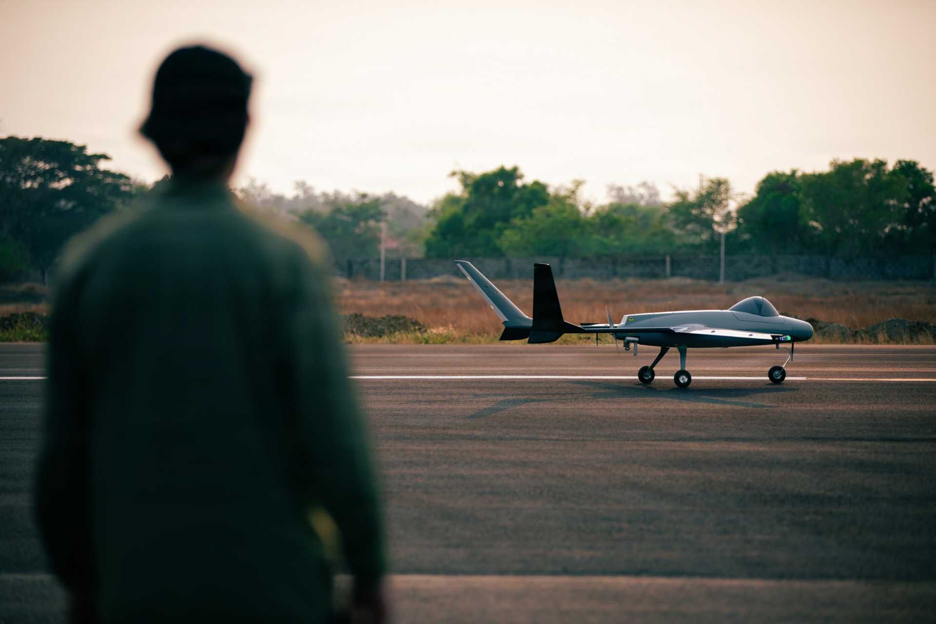 The most operationally significant feature observed during Balikatan was the apparent SATCOM-equipped configuration installed on at least one Tiguar M operating from Laoag, which allows drone control and ISR transmission independently of local relay chains. (Picture source: US DoD)