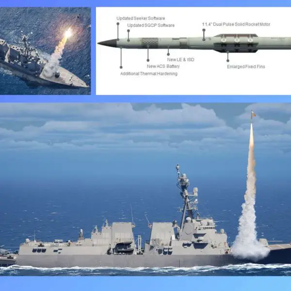 The U.S. Navy is integrating the PAC-3 MSE interceptor into its Aegis destroyers to strengthen terminal missile defense against increasingly complex ballistic, cruise, and drone threats (Picture Source: Lockheed Martin, Edited by Army Recognition Group)