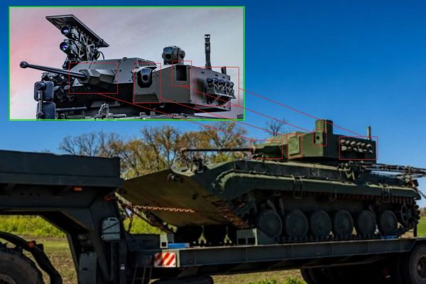Ukraine appears to have fielded a Soviet-era BMP infantry fighting vehicle equipped with Spain's Guardian 30 remote-controlled turret, highlighting a potential new approach to modernizing legacy armored vehicles with Western fire-control systems, sensors, and stabilized weaponry (Picture Source: Ukraine’s 146th Separate Repair and Recovery Regiment / EM&E / Edited By Army Recognition Group)