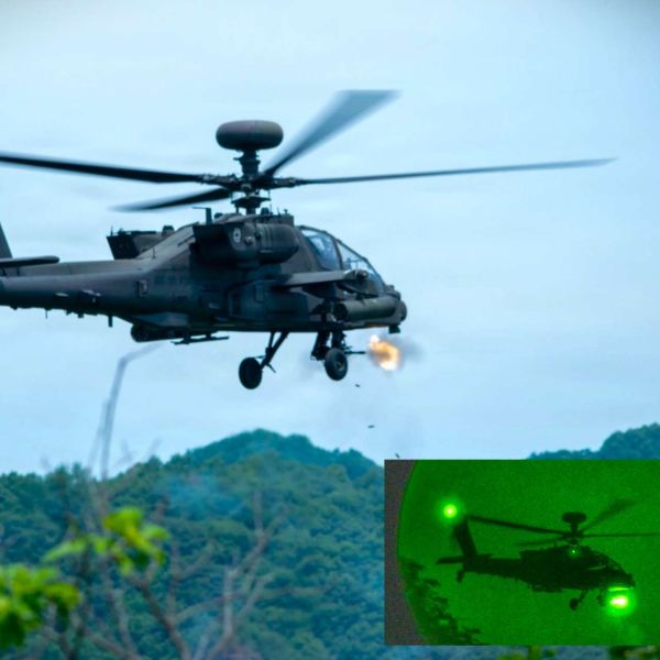U.S. Army AH-64 Apache crews conducted live-fire day and night aerial gunnery training in South Korea, sharpening combat readiness and rapid-response capabilities for potential contingencies on the Korean Peninsula (Picture Source: U.S. Army)