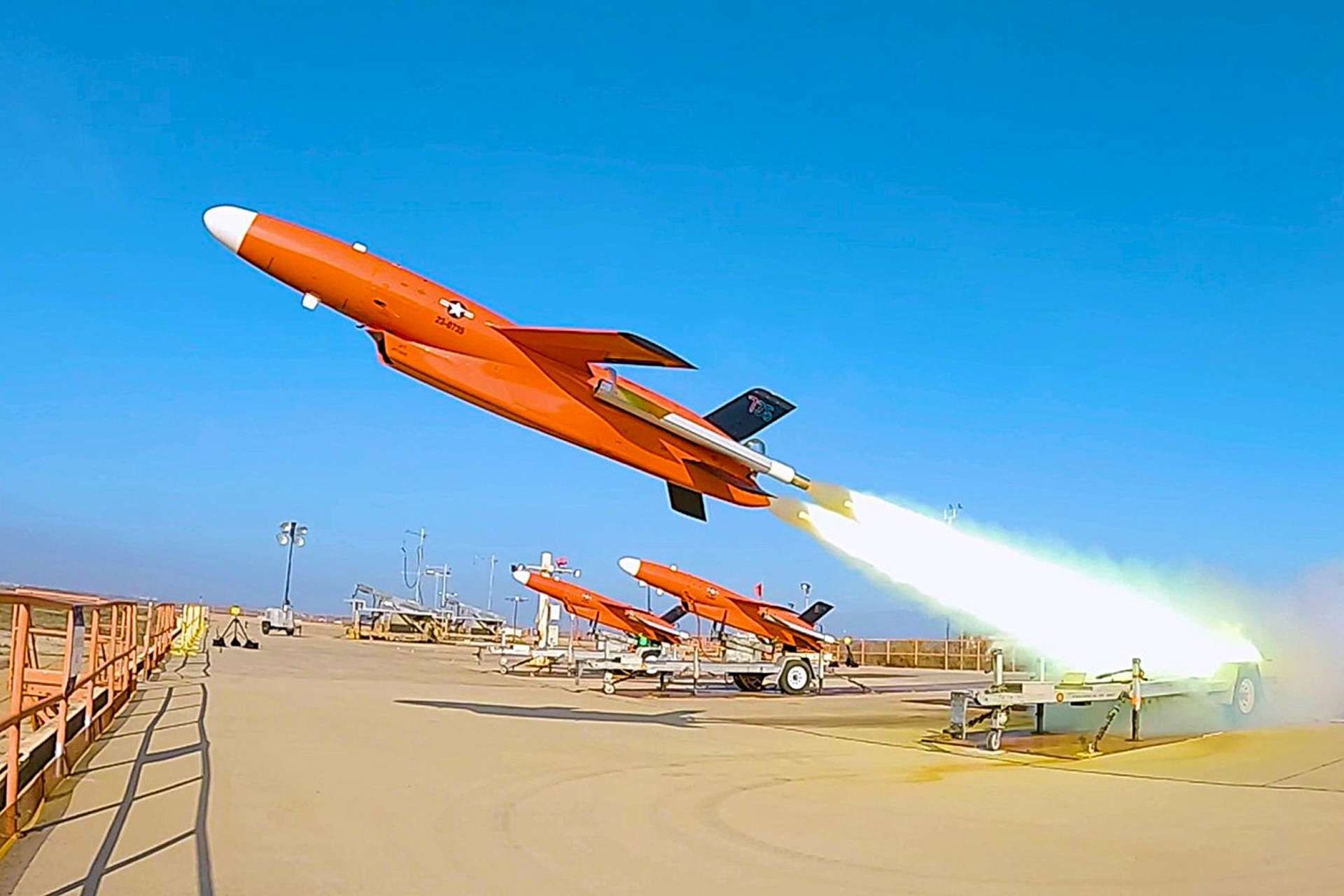 The U.S. Navy has successfully tested fully autonomous BQM-177A jet aircraft defending airspace under the command of a virtual F/A-18, marking a concrete step toward operational Collaborative Combat Aircraft (Picture Source: NAVAIR)