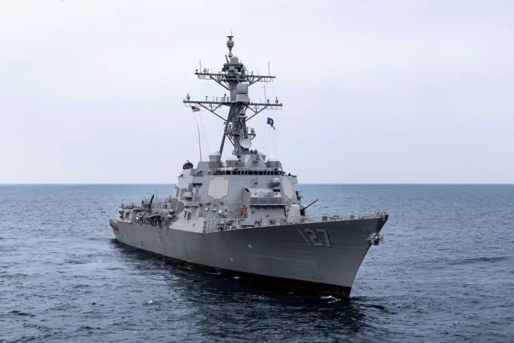 The USS Patrick Gallagher is the final Flight IIA Technology Insertion destroyer, a variant introduced in 2016 to incorporate updated computing architecture and combat system improvements while retaining the SPY-1D radar and Aegis system. (Picture source: US Navy)