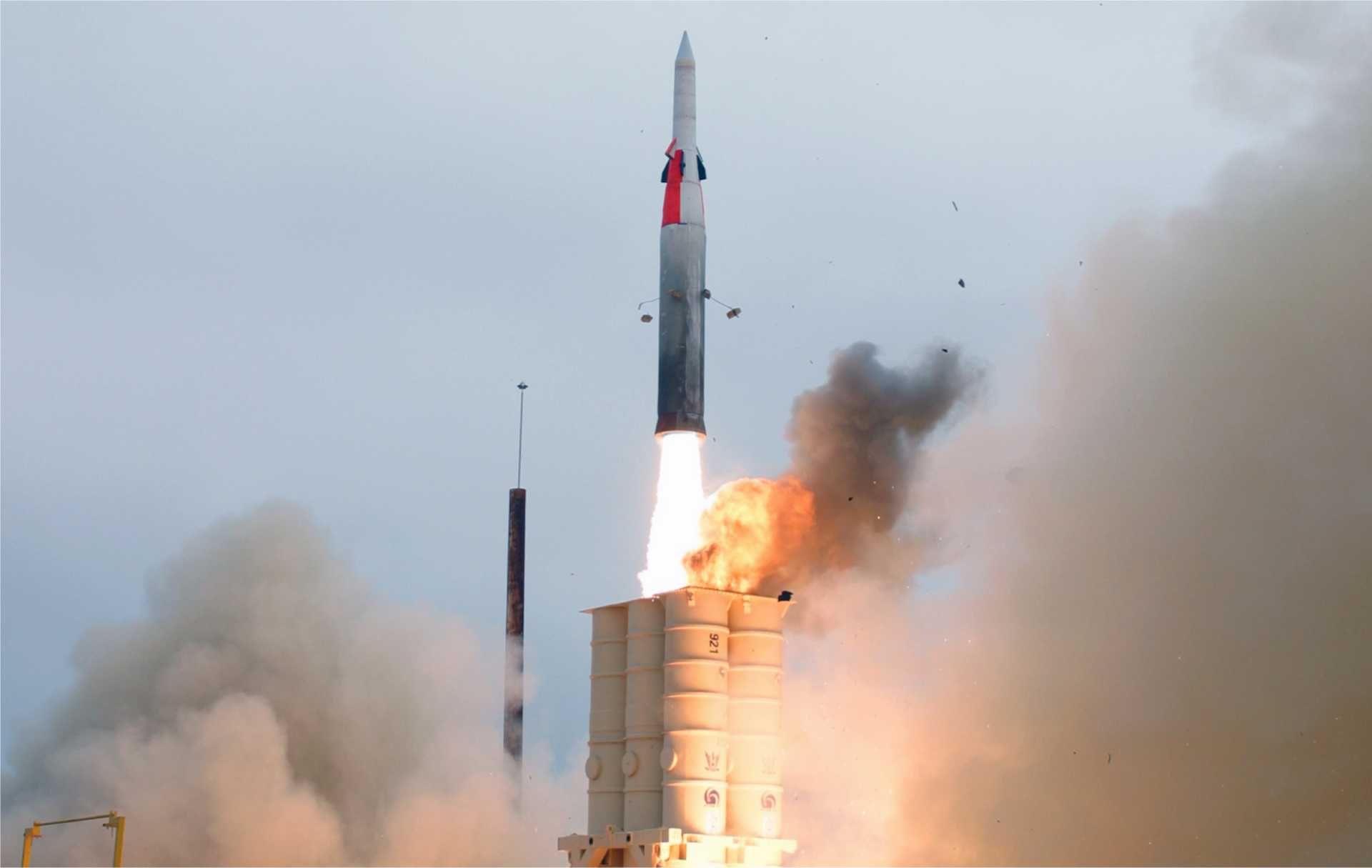 Israel’s Arrow 3 air defense system, developed by Israel Aerospace Industries in cooperation with the U.S. Missile Defense Agency, is designed to intercept long-range ballistic missiles in space using hit-to-kill technology.