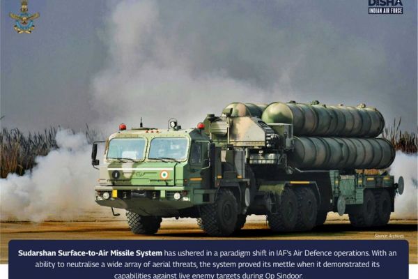 Indian Air Force S-400 Triumf long-range surface-to-air missile system during deployment, representing India’s advanced long-range air defense capability.