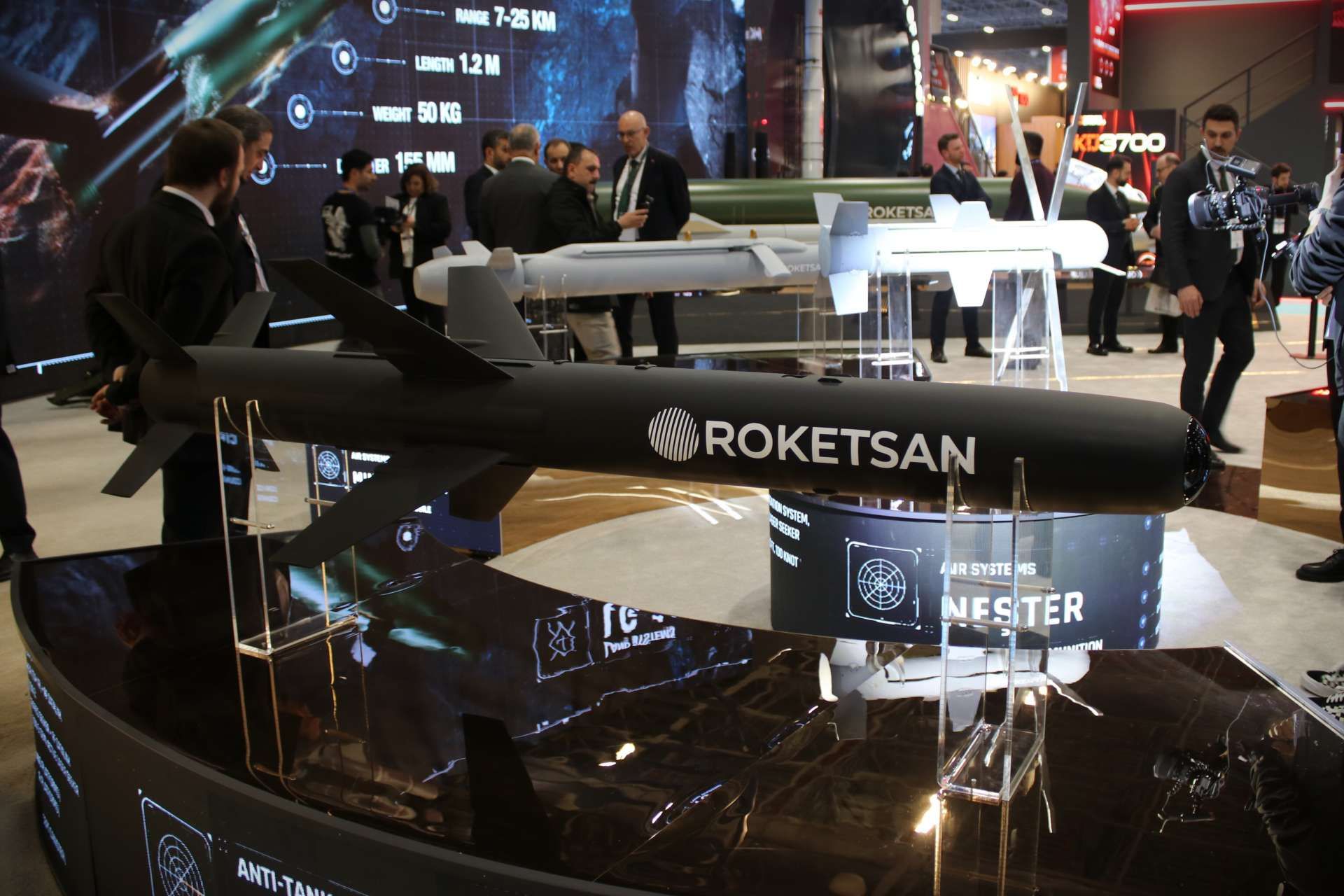 Roketsan introduced the new CİDA NLOS missile at SAHA Expo 2026, showcasing a long-range Turkish precision-strike system designed for land air and naval anti-armor missions (Picture Source: Army Recognition Group)