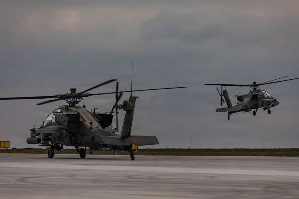 U.S. Army AH-64E Apache helicopters deploying to Mihail Kogălniceanu Air Base signal a strengthened NATO deterrence posture on the Black Sea flank through flexible, combat-ready aviation presence (Picture Source: U.S. Army)