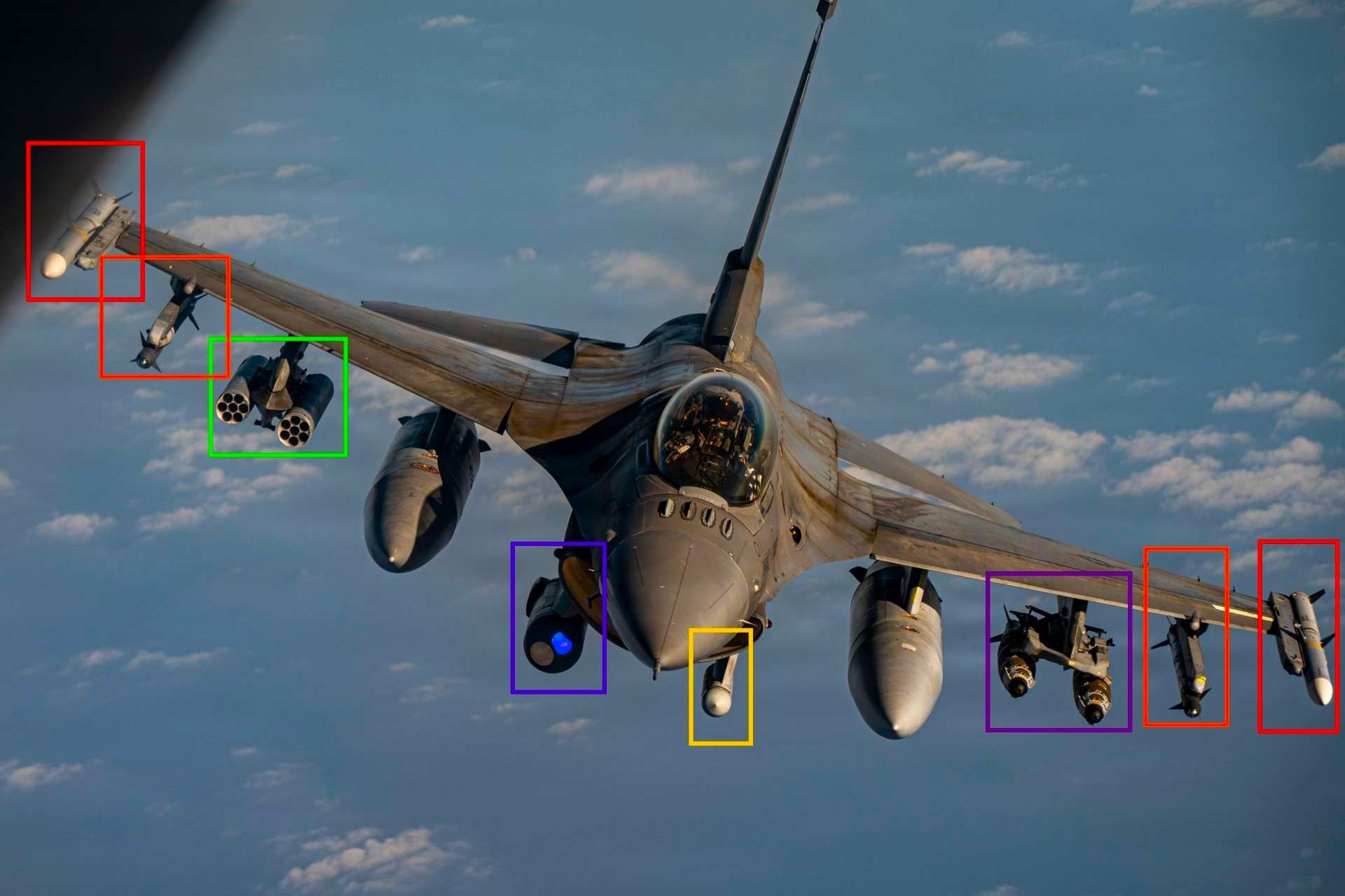 A U.S. Air Force F-16CM Viper operating over the Middle East demonstrated how a single combat sortie can combine air defense, precision strike, counter-drone and electronic warfare support missions in one highly flexible loadout (Picture Source: U.S. Air Force)