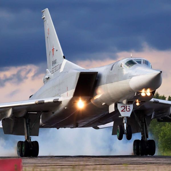 Russian Tu-22M3 Backfire bomber, near-Mach 2 and armed with Kh-22 and Kh-101 standoff cruise missiles, patrols over the Black Sea (Picture source: Wikicommons).