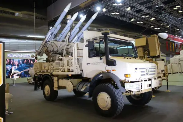 Qatar’s truck-mounted NASAMS HML integrates AIM-120 AMRAAM family interceptors with a mobile Mercedes high-mobility chassis, providing a rapidly deployable, networked air defense capability able to counter aircraft, cruise missiles, and unmanned aerial threats while protecting critical national infrastructure through dispersed, layered operations. (Picture source: Army Recognition Group).