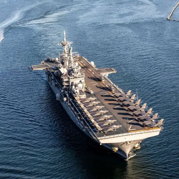 U.S. Marine forces centered on USS Tripoli and USS Boxer are moving into CENTCOM with F-35B fighters, MV-22 Ospreys, and amphibious assault capabilities, strengthening Washington’s rapid-response options for securing the Strait of Hormuz and deterring further Iranian escalation (Picture source: U.S. DoW).