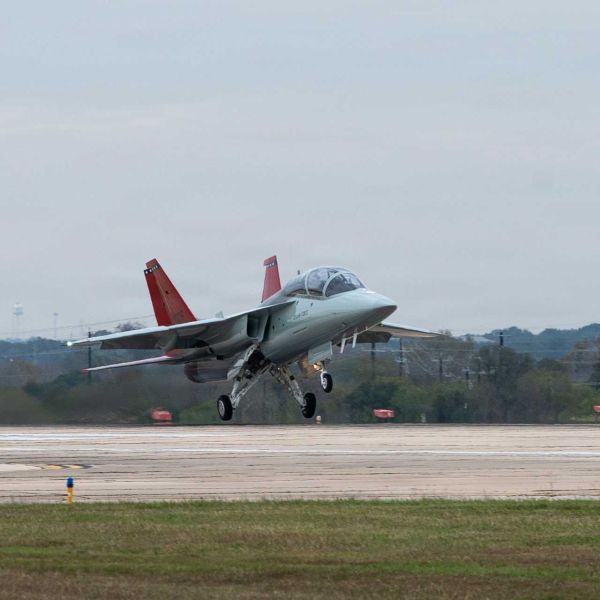 The T-7A's nickname, Red Hawk, reminds the red-tail markings used by the Tuskegee Airmen during World War II, as well as the Curtiss P-40 Warhawk, which was flown by the 99th Fighter Squadron, the first African American fighter unit in U.S. Army Air Forces history. (Picture source: US Army)